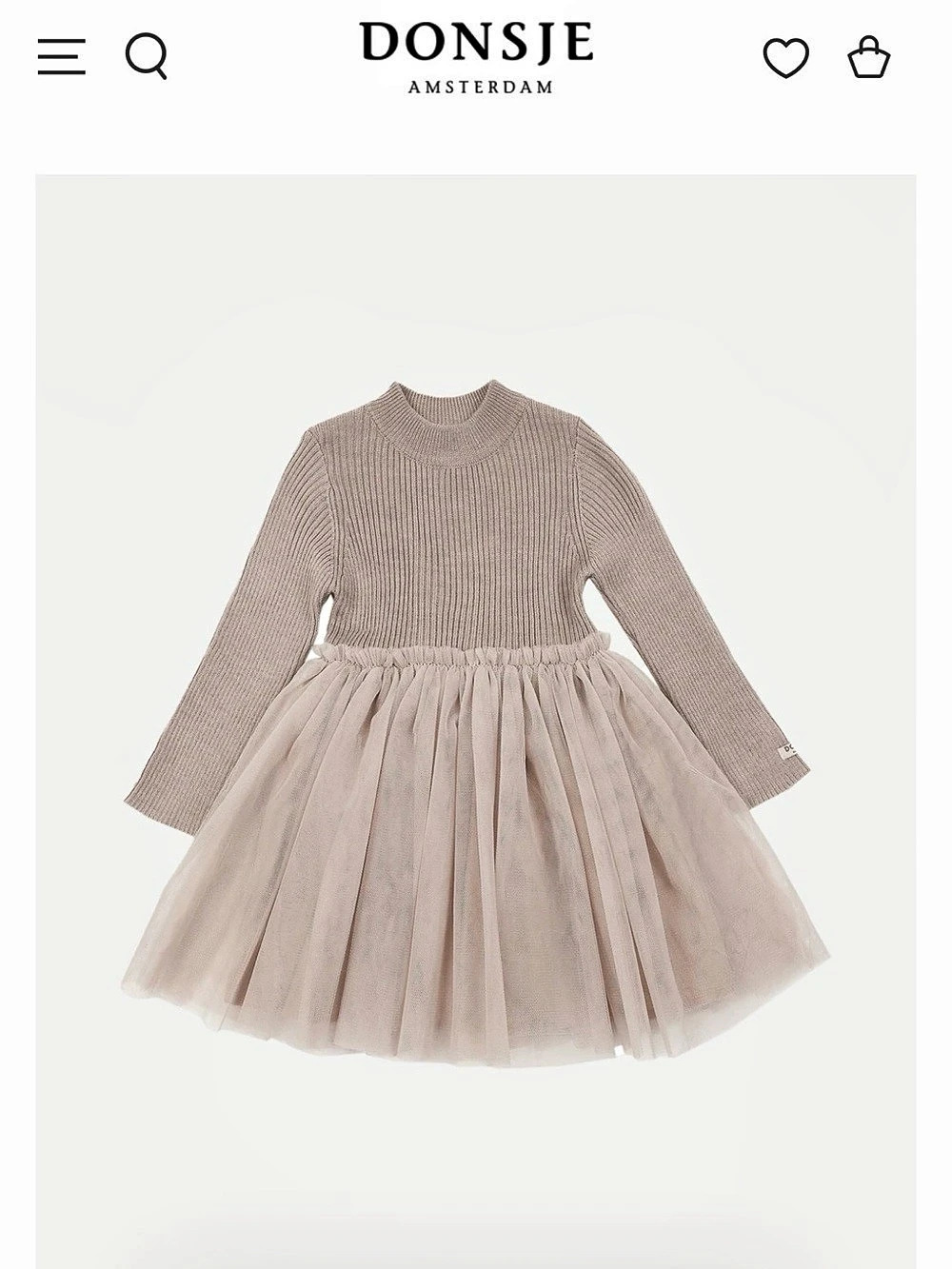 Donsje Lotus Dress Girls 4-5Y Rose Grey